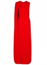 STELLA MCCARTNEY Cecilia bright red cape-effect gown