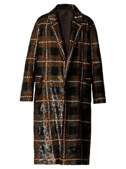 ASHISH Checked sequin-embellished cotton coat ~ statement coats - flipped