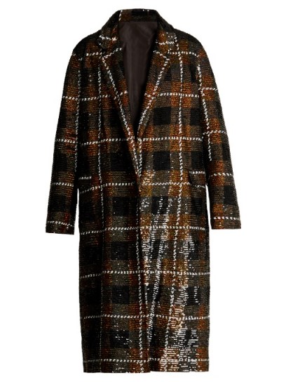 ASHISH Checked sequin-embellished cotton coat ~ statement coats