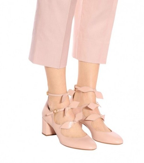 CHLOÉ Mike leather Mary Jane pumps ~ pale pink Mary Janes - flipped