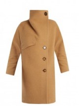 ACNE STUDIOS Ciara funnel-neck wool-blend coat ~ camel winter coats