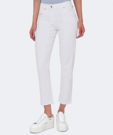 CITIZENS OF HUMANITY Slim Fit Cropped Elsa Jeans | white denim crop leg - flipped