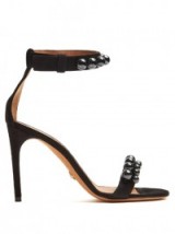 GIVENCHY Classic faux-pearl embellished suede sandals