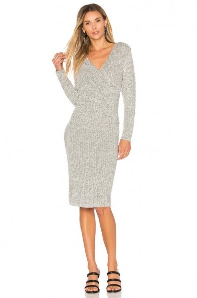C/MEO EVOLUTION KNIT DRESS | grey knitted sweater dresses | chic knitwear - flipped