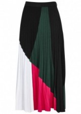 PROENZA SCHOULER Colour-block pleated stretch-knit skirt