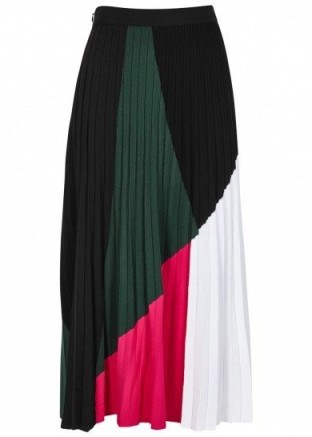 PROENZA SCHOULER Colour-block pleated stretch-knit skirt - flipped
