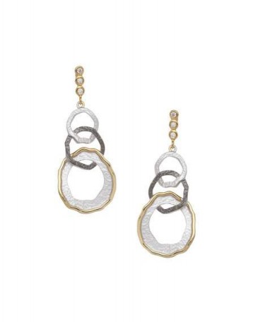 COOMI Serenity Link Drop Earrings with Diamonds