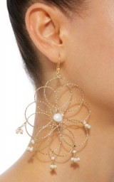Rosantica Cosmo Gold-Tone Pearl Earrings ~ statement jewellery