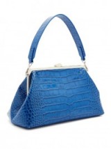 MARQUES’ALMEIDA Crocodile-effect leather bag ~ electric-blue handbags ~ stylish bags