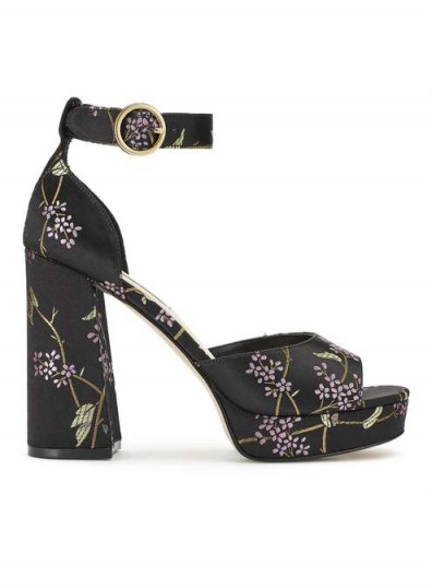 MISS SELFRIDGE Crush Oriental Platform Sandals ~ floral print platforms