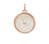 LOLA ROSE Curio Diamond Statement Mini Charm | small round moonstone pendants | disc jewellery