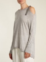 BRUNELLO CUCINELLI Cut-out shoulder cashmere-blend sweater