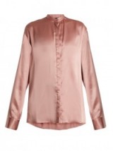 HAIDER ACKERMANN Dali oversized silk-satin blouse ~ luxe rose-pink blouses ~ classic style