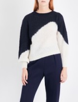 DELPOZO Contrast-panel open-knit jumper