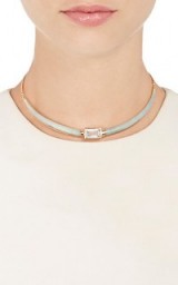 DEZSO BY SARA BELTRAN Deco Jali Collar Necklace ~ aquamarine necklaces
