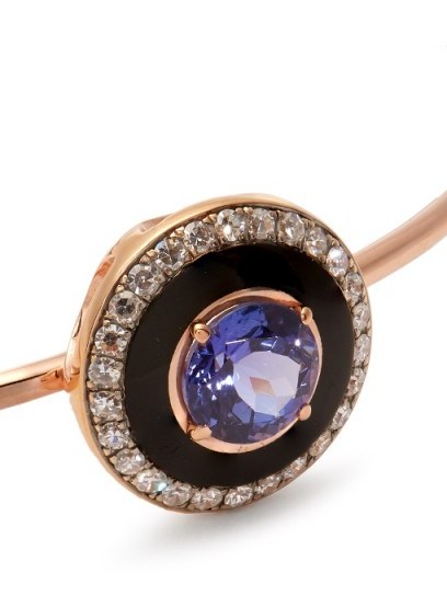 SELIM MOUZANNAR Diamond, tanzanite & pink-gold Mina bracelet - flipped