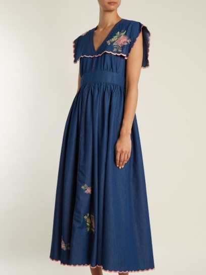 NATASHA ZINKO Dickie floral-embroidered cotton dress