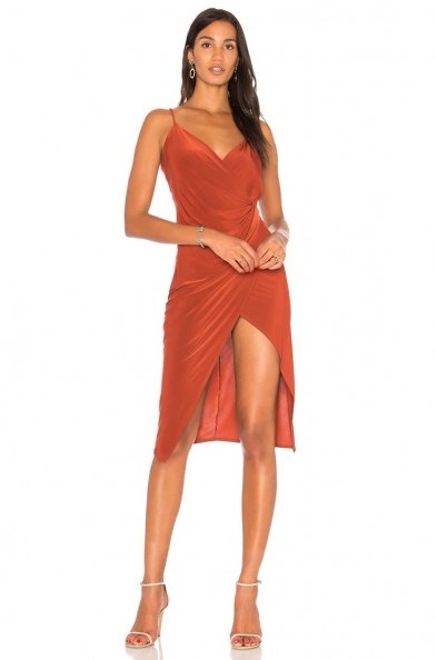Donna Mizani LEONA DRESS | draped plunge front dresses - flipped