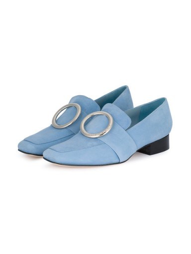 DORATEYMUR Harput ring detail loafers – stylish powder-blue shoes - flipped