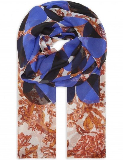 DRIES VAN NOTEN Floral silk scarf - flipped
