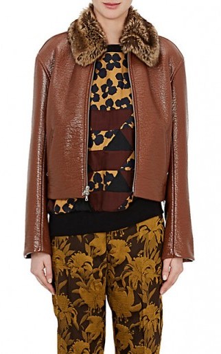 DRIES VAN NOTEN Varil Bis Faux-Leather Jacket ~ luxe style winter jackets - flipped
