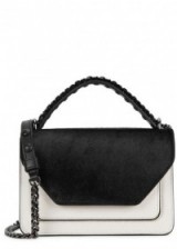 ELENA GHISELLINI Eclipse suede and leather shoulder bag
