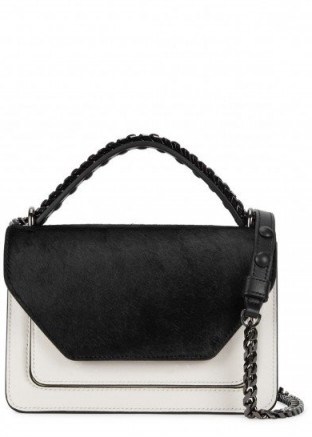 ELENA GHISELLINI Eclipse suede and leather shoulder bag - flipped