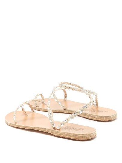 ANCIENT GREEK SANDALS Eleftheria leather sandals | strappy flats | flat summer shoes - flipped