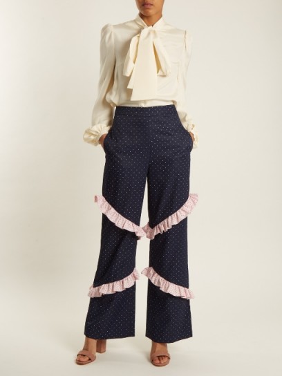 HUISHAN ZHANG Elisa high-rise ruffle-trimmed trousers