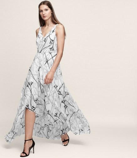 Reiss ELLE PRINTED MAXI DRESS ~ long print floral dresses - flipped