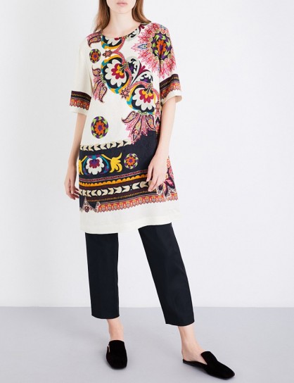 ETRO Floral and paisley-print crepe tunic