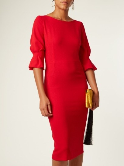 GOAT Eva wool-crepe dress ~ chic red dresses - flipped