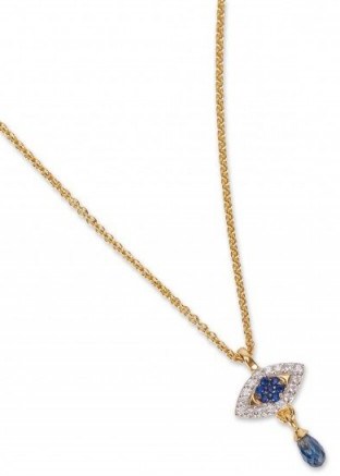 MISSOMA Evil Eye 18kt gold vermeil necklace | crystal pendants - flipped