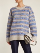 STELLA MCCARTNEY Fair Isle oversized wool-knit jacquard sweater