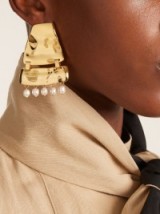 LOEWE Faux-pearl embellished earrings ~ statement jewellery