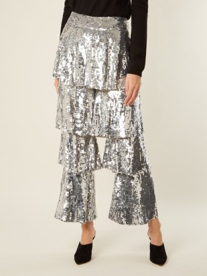 OSMAN Felix sequin-embellished cropped trousers - flipped