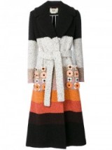 FENDI striped appliqué coat | statement winter coats