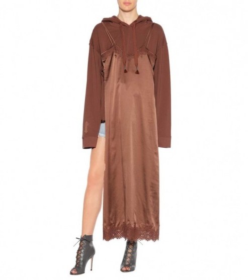 FENTY BY RIHANNA Cotton-blend hoodie and slip dress - flipped