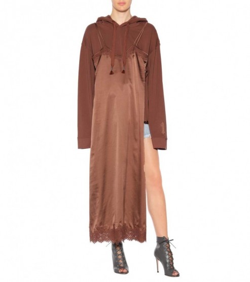 FENTY BY RIHANNA Cotton-blend hoodie and slip dress