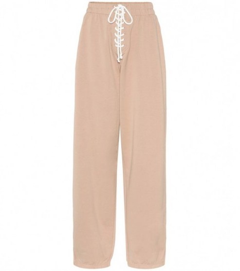 FENTY BY RIHANNA Cotton-blend trackpants | front lace up track pants - flipped