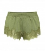 FENTY BY RIHANNA Lace-trimmed cotton shorts