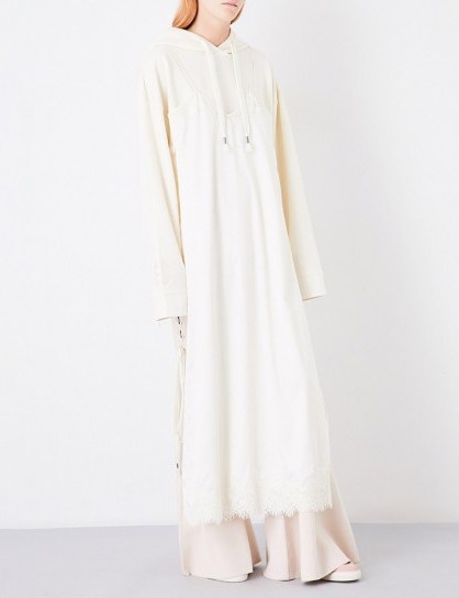 FENTY X PUMA Hooded cotton and satin-blend dress | vanilla ice | contemporary fashion | duo slip dresses - flipped