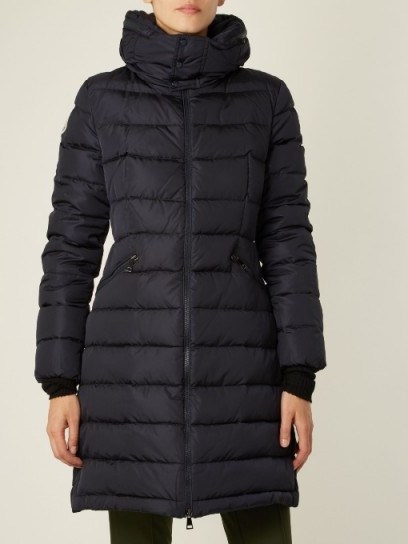 MONCLER Flamette stow-away hood quilted-down coat ~ casual winter coats - flipped