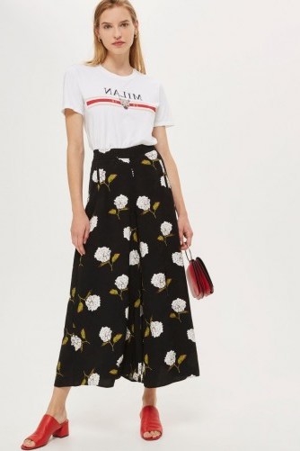 Topshop Print Palazzo Trousers | cropped wide leg pants - flipped