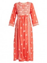 MUZUNGU SISTERS Floral-embroidered silk dress ~ summer vacation dresses