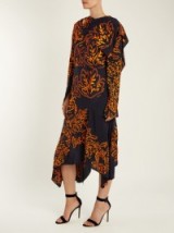 PETER PILOTTO Floral-embroidered silk-crepe dress
