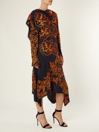 PETER PILOTTO Floral-embroidered silk-crepe dress - flipped