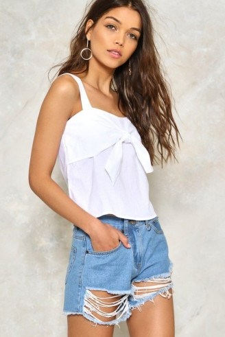 NASTY GAL Forget You Knot Tie Top - flipped
