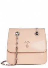 MARK CROSS Francis mini blush leather shoulder bag ~ glossy pink bags