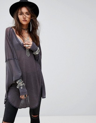 Free People Never Give Up Oversized Tee - flipped